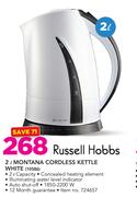 Russell Hobbs 2Ltr Montana Cordless Kettle White 10586