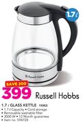 Russell Hobbs 1.7Ltr Glass Kettle White 10582