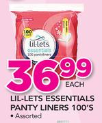 Lil-Lets Essentials Panty Liners-100's Per pack