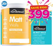 Homestead 20Ltr Matt Walls