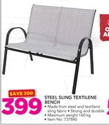 Out & About Steel Sling Textilene Bench