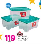 Big Jim Alpha 3 Piece 13Ltr Storage Set-Per Set