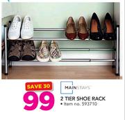 Mainstays 2 Tier Shoe Rack