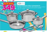 Mainstays 10 Piece Stainless Steel Cookware Set