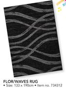 Flor/Waves Rug-133 x 190cm Each