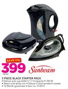 Sunbeam 3 Piece Black Starter Pack-Per Set