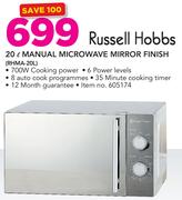 Russell Hobbs 20Ltr Manual Microwave Mirror Finish RHMA-20L
