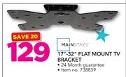 Mainstays 17"-32" Flat Mount TV Bracket