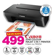 Canon 2540 Colour Inkjet 3 In 1 Printer