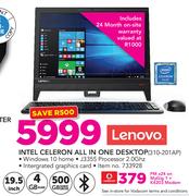 Lenovo Intel Celeron All In One Desktop 310-201AP-On My Gig 1 + K4203 Modem