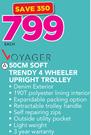 Voyager 50cm Soft Trendy 4 Wheeler Upright Trolley