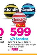 Sondico Soccer Ball Size 5-Each
