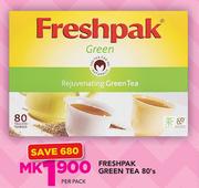 Freshpak Green Tea-80's Per Pack