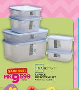 Mainstays 12 Piece Microwave Set-Per Set