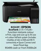 Epson Eco Tank 3 In 1 Multi Function Inktank Colour Printer 826389