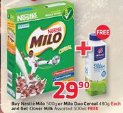 Nestle Milo-500g Or Milo Duo Cereal-480g-Each