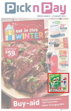 Pick n Pay Gauteng : Eat In This Winter ( 05 Aug - 17 Aug 2014 ), page 1