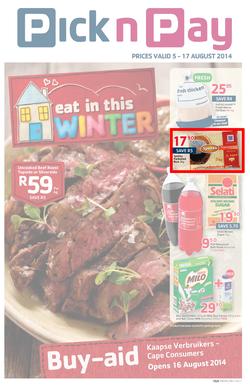Pick n Pay Gauteng : Eat In This Winter ( 05 Aug - 17 Aug 2014 ), page 1