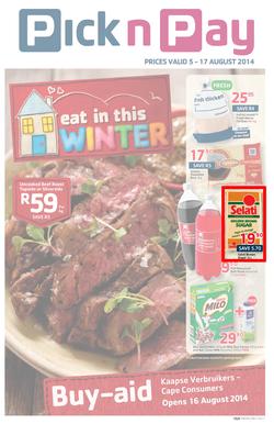 Pick n Pay Gauteng : Eat In This Winter ( 05 Aug - 17 Aug 2014 ), page 1