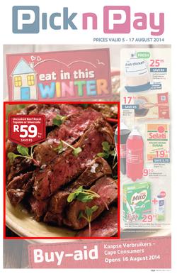 Pick n Pay Gauteng : Eat In This Winter ( 05 Aug - 17 Aug 2014 ), page 1