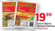 Eskort Red Or Smoked Viennas-500g Each