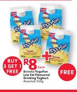 Bonnita YogoFun Low Fat Flavoured Drinking Yoghurt Assorted-350g-Each
