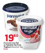 Parmalat Low Fat Or Fabulite Fat Free Yoghurt Assorted-1kg-Each