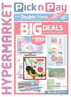 Pick n Pay Hyper Markets : GMD ( 23 Sep - 05 Oct 2014 ), page 1