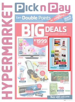 Pick n Pay Hyper Markets : GMD ( 23 Sep - 05 Oct 2014 ), page 1
