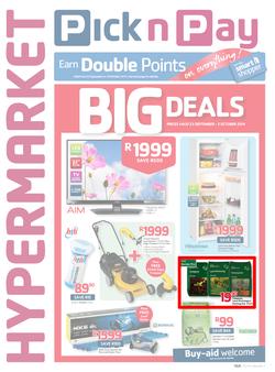 Pick n Pay Hyper Markets : GMD ( 23 Sep - 05 Oct 2014 ), page 1