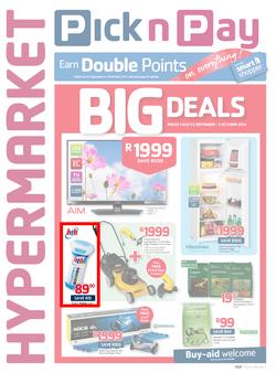 Pick n Pay Hyper Markets : GMD ( 23 Sep - 05 Oct 2014 ), page 1
