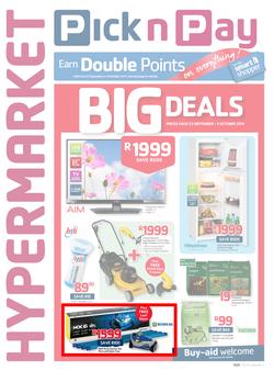 Pick n Pay Hyper Markets : GMD ( 23 Sep - 05 Oct 2014 ), page 1