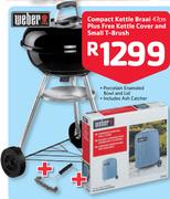Weber Compact Kettle Braai 47Cm+ Free Kettle Cover And Small T-Brush