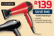 Carmen 2200W Turblo Hairdryer