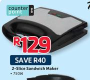 Counter Point 2-Slice 750W Sandwich Maker