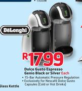 Dolce Gusto Espresso Genio Black Or Silver-Each