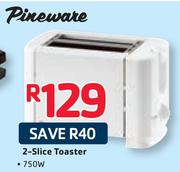 Pineware 2-Slice 750W Toaster
