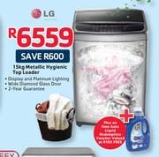 LG 15kg Metallic Hygienic Top Loader