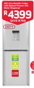 Defy 330Ltr Metallic Fridge with Bottom Freezer and Water Dispenser