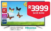 Hisense 40" 101cm Full HD LED TV LEDN40D36P