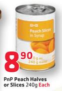 PnP Peach Halves Or Slices-240g