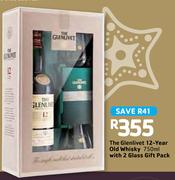 The Glenlivet 12 Year Old Whisky With 2 Glasses Gift pack-750ml 