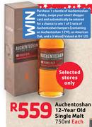 Auchentoshan 12 year Old Single Malt-750ml
