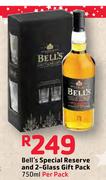 Bell's Special Reserve And 2-Glass Gift Pack-750ml Per Pack
