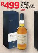 Talisker 10-Year Old Whisky-750ml Each