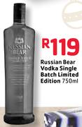 Russian Bear Vodka Single Batch Limited Edition-750ml