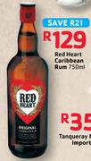 Red Heart Caribbean Rum-750ml