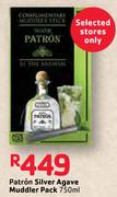 Patron Silver Agave Muddler Pack-750ml