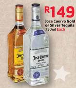 Jose Cuervo Gold or Silver Tequila-750ml Each