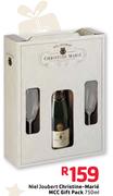 Niel Joubert Christine-Marie MCC Gift Pack-750ml